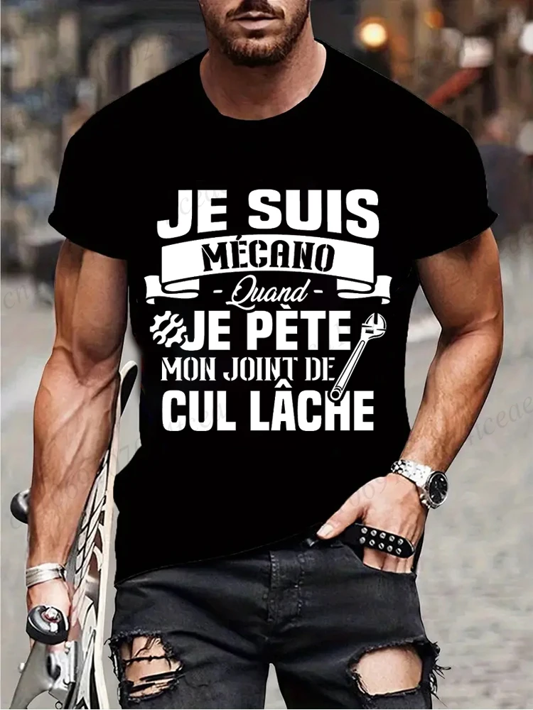 You Know I'm Mechano T Shirt Funny French Dad Gift Worker Humor Shirts Vintage Tee Casual Unisex Summer Fashion T-Shirts Clothes-image