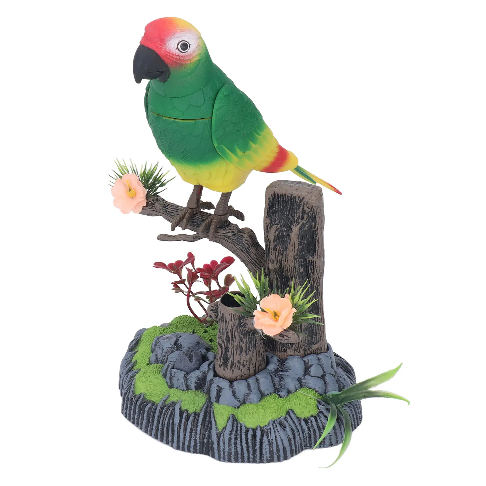 

ZK40 Operated Control Voice Parrot Chirping Singing Fluttering Simulation Parrot Toy for Adults Children 506H