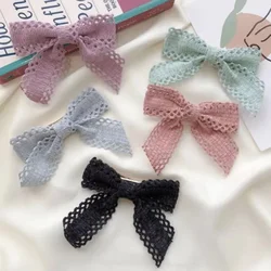 New Lovely Girl Hollowed-out Big Bow Hairpin All Simple Style Hair Card Temperament Back Hairpin Head Clip Hair Accessories