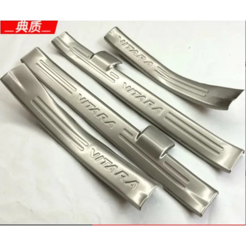 For Vitara 2016 2017 2015 inside Door Sill Scuff Plate Welcome Pedal Stainless Steel Car Styling Accessories