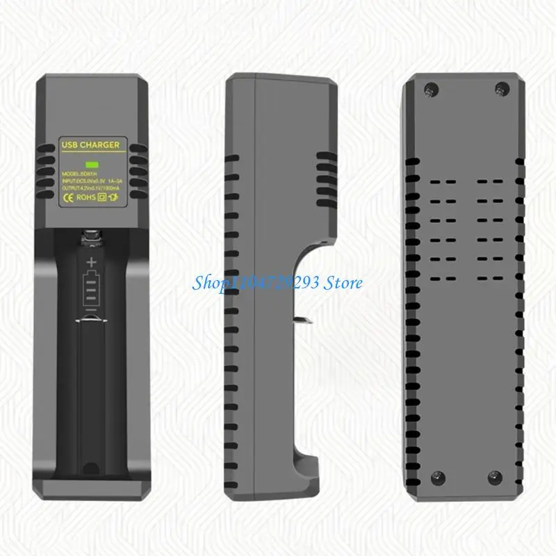

Y2GD USB to Type C Cable with Single Slot Adapter for 18650 14500 Batteries