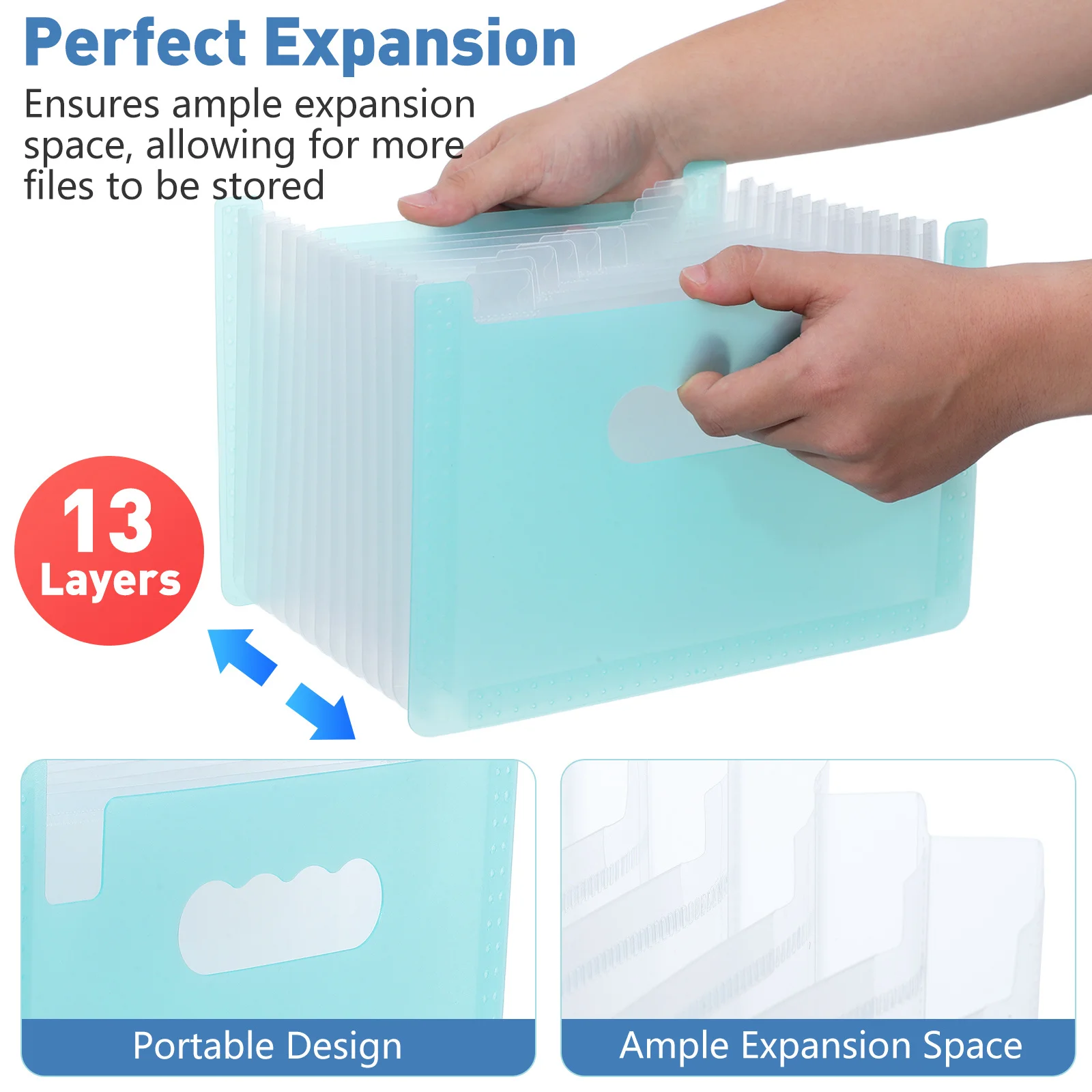مجلد ملفات مادة البولي بروبيلين تصميم الأكورديون لبطاقات المستندات كوبونات المحمولة مكتب المدرسة المنزل استخدام استلام المنظم