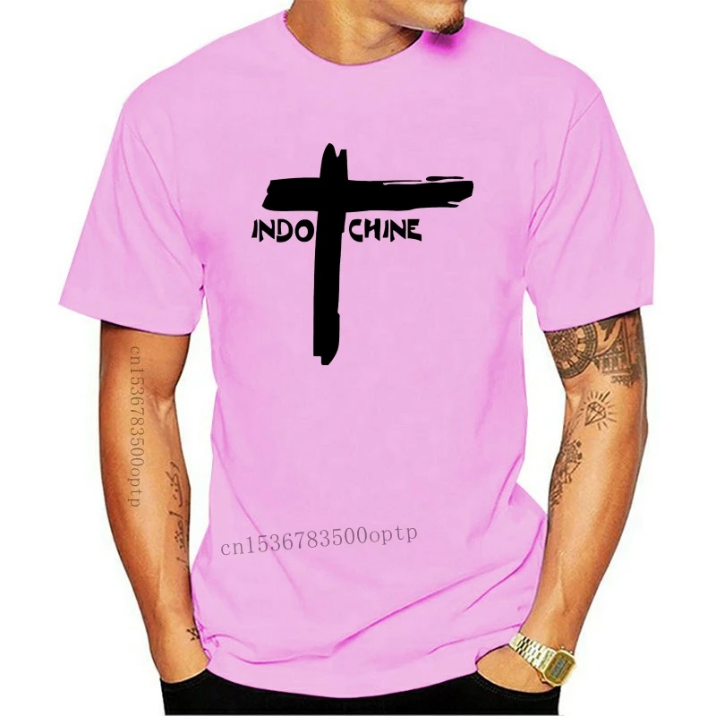 Mens Clothes Indochina Group Logo T Shirt Indochine Group Cross Paradize 13 Rock French Nicola Sirkis Boris