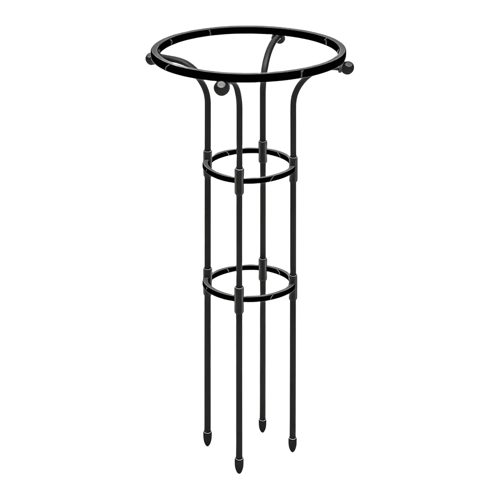 Metal Trellis for Climbing Plants with Obelisk Structure Supporting Upward Growth of Flowers Vines and Vegetables