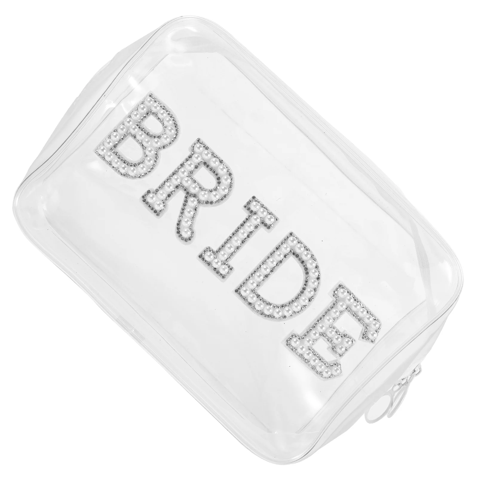 Wedding Bride Emergency Kit Makeup Bag Travel Airplane Essentials Clear Pvc for Day Toiletries Pouch