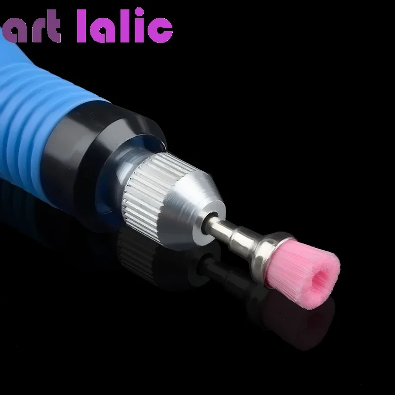 2Pcs Electric Nail Drill Bit Cleaning Brush Set Vibrant Colors Nail Art Tools Manicure Accessory for Personal Use
