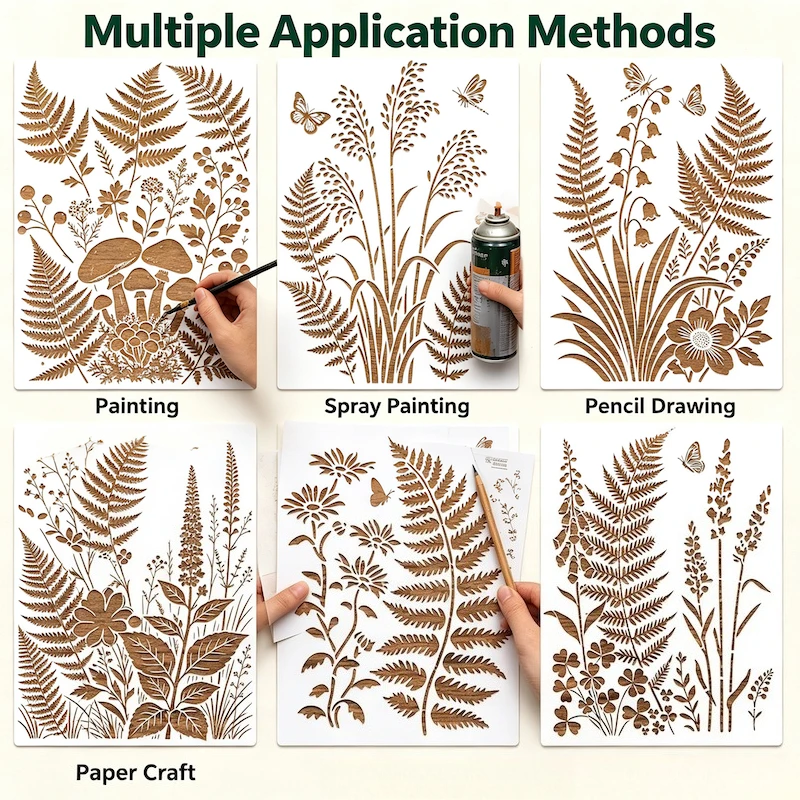 Botanical Fern Stencils Set