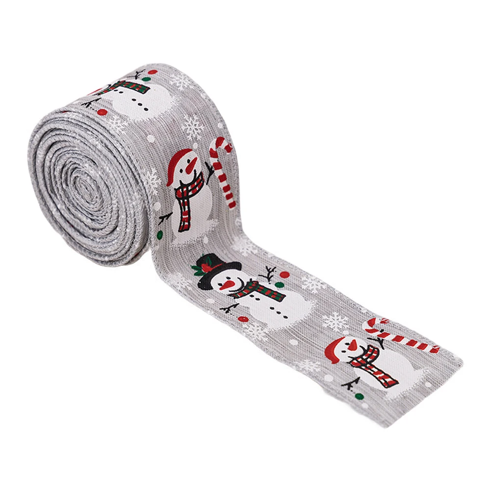 Fita de boneco de neve de natal fofa adequada para decoração de natal diy enfeites de natal de 5 m de comprimento para presente de natal doméstico