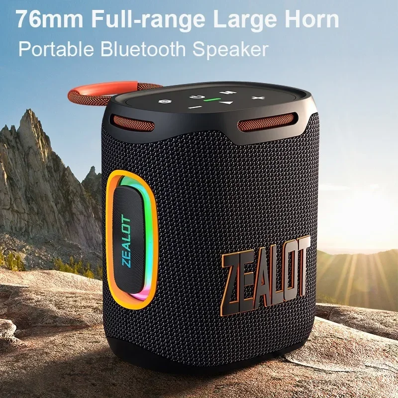 S122 Portable Boombox 25W High Power Wireless Speaker 76mm Full-range Horn 6000mAh Battery Vibrant Bass Caixa De Som Bluetooth