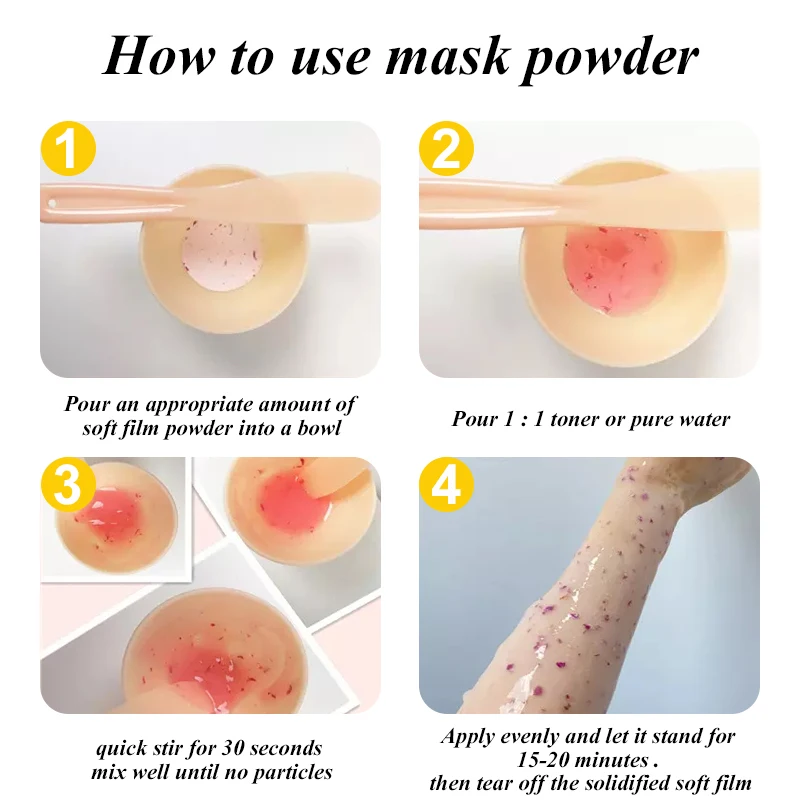 650G Gelei Gezichtsmasker Poeder Gezicht Diy Hydrojelly Maskers Groothandel Afpellen Professionele Gezichtsbehandelingen Huidverzorgingsproduct Collageen Rose