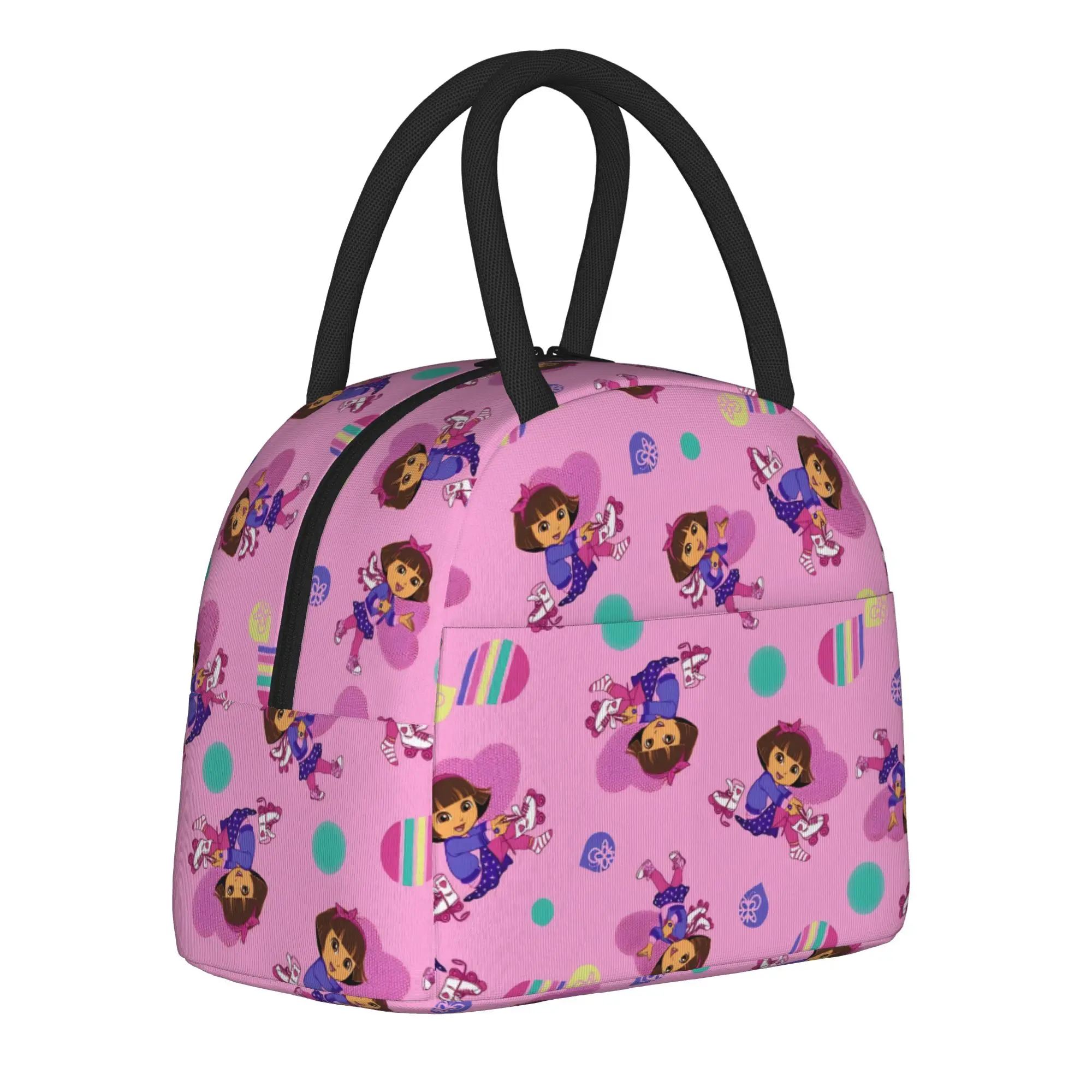 D-Doras Cartoon Insulated Lunch Bags Thermal Bag Reusable,Meal Container  High Capacity Tote Lunch Box Bento Pouch Beach  Travel
