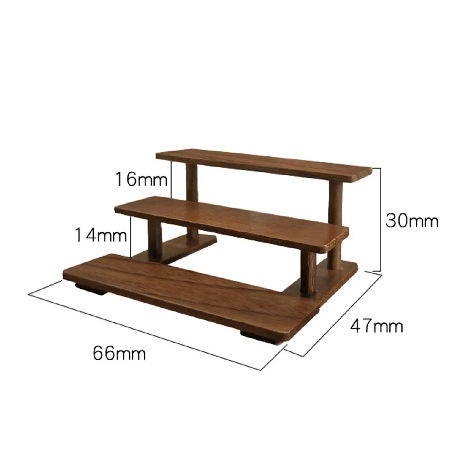 Soporte de flores en miniatura para casa de muñecas, decoración de mesa de madera, estante de flores en miniatura, Mini estante para macetas de jardín, escala 1:6, 1:12