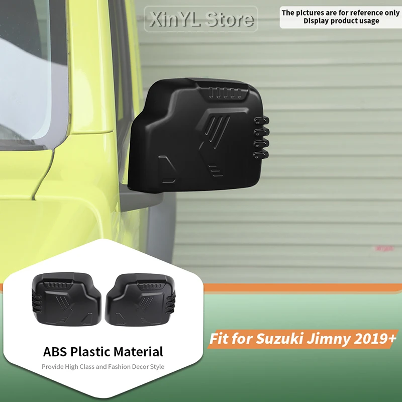 Car Side Mirror Cover Trim Protector Decoration Styling For Suzuki Jimny 2019 Up Matte Black Auto Exterior Accessories