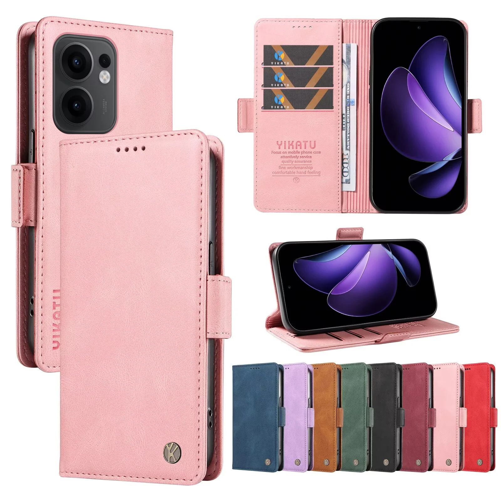 

Wallet Leather Case For OPPO A15 A12 A11 A9 A7N A7 A5S A3 Pro A1 A60 5G A58 A57S A57 A55 A54S A54 4G A40 A3S A38 A36 A18 A17 A16