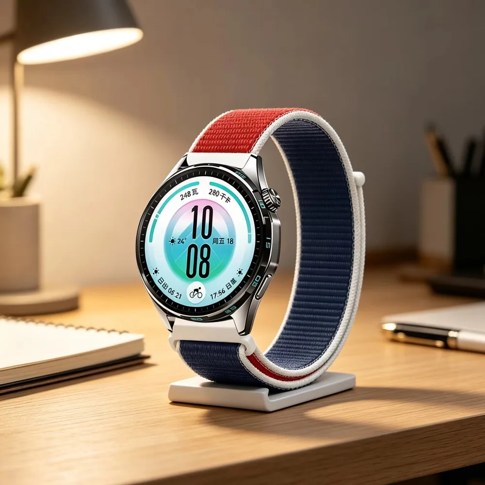 20mm 22mm Nylon Watchband for Huawei Watch 5 GT7-6-5 Pro 46mm Comfortable Breathable Strap for Amazfit Active Max/Bip 6-Max Belt