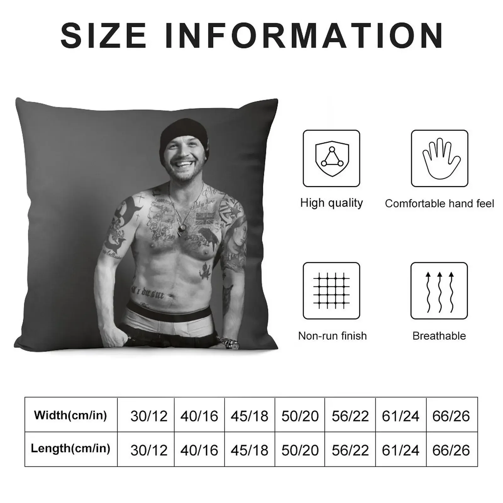 Tom Hardy Throw Pillow covers for pillows Pillow Cases Decorative pillow