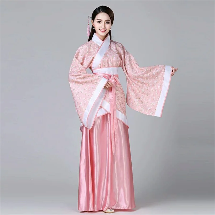 Hanfu Dress Women Chinese Traditional Gradient Purple&Pink Hanfu Female Carnival&Halloween Princess Cosplay Costume Plus Size