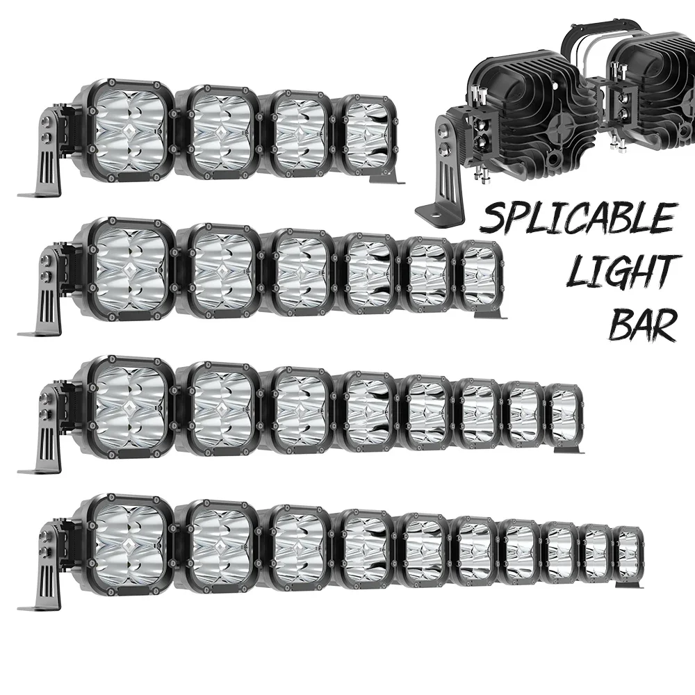 Super Bright IP69K 52 Inch 10pcs Spliced Light Bars Off Road Superbrightleds Can Am X3 Maverick Modular Linkable Led Light Bar