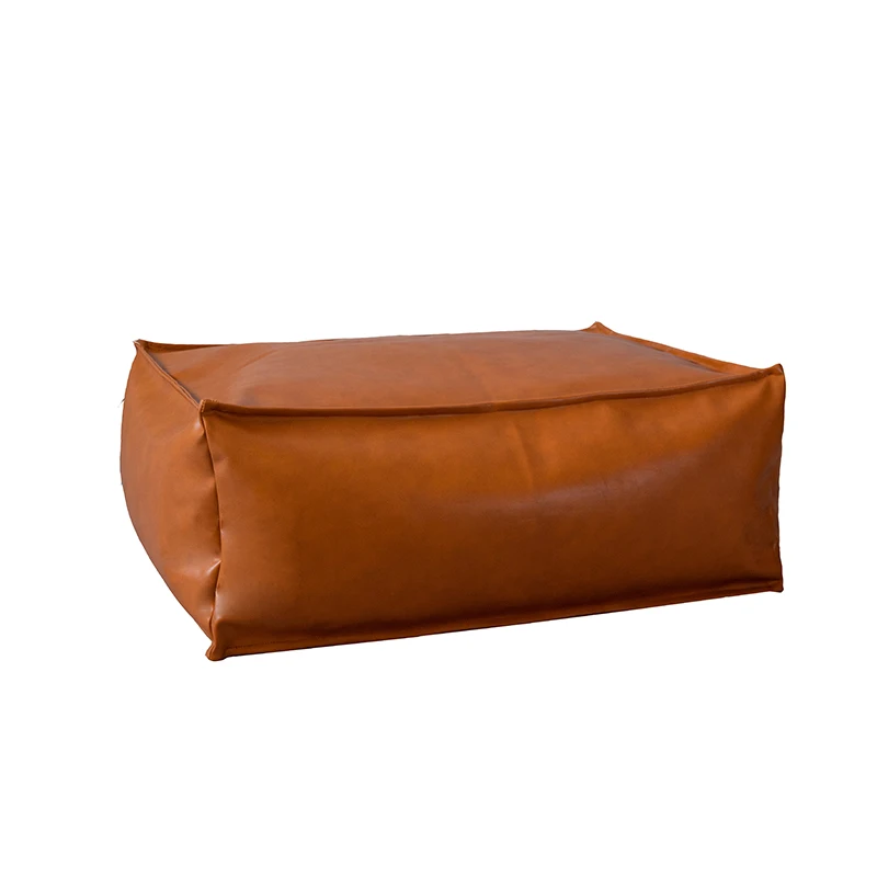 European Industrial Leather Stool Portable Leg Pads Pouf Ottoman Stool Living Room Sofas Pouf Rangement Home Accessories