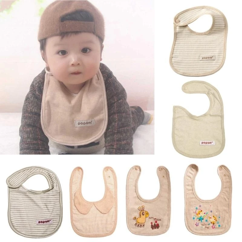 

M76C Мягкое двухслойное натуральное хлопковое полотенце со слюной для новорожденных, шарф-нагрудник для кормления новорожденных