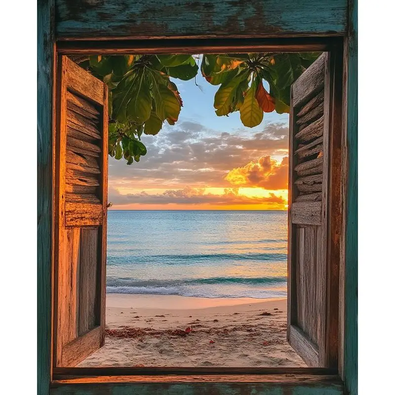 

PhotoCustom Diy Handpainted Painting Beach Sunset Scenery Paint By Numbers For Adults Home Decoration Diy Gift