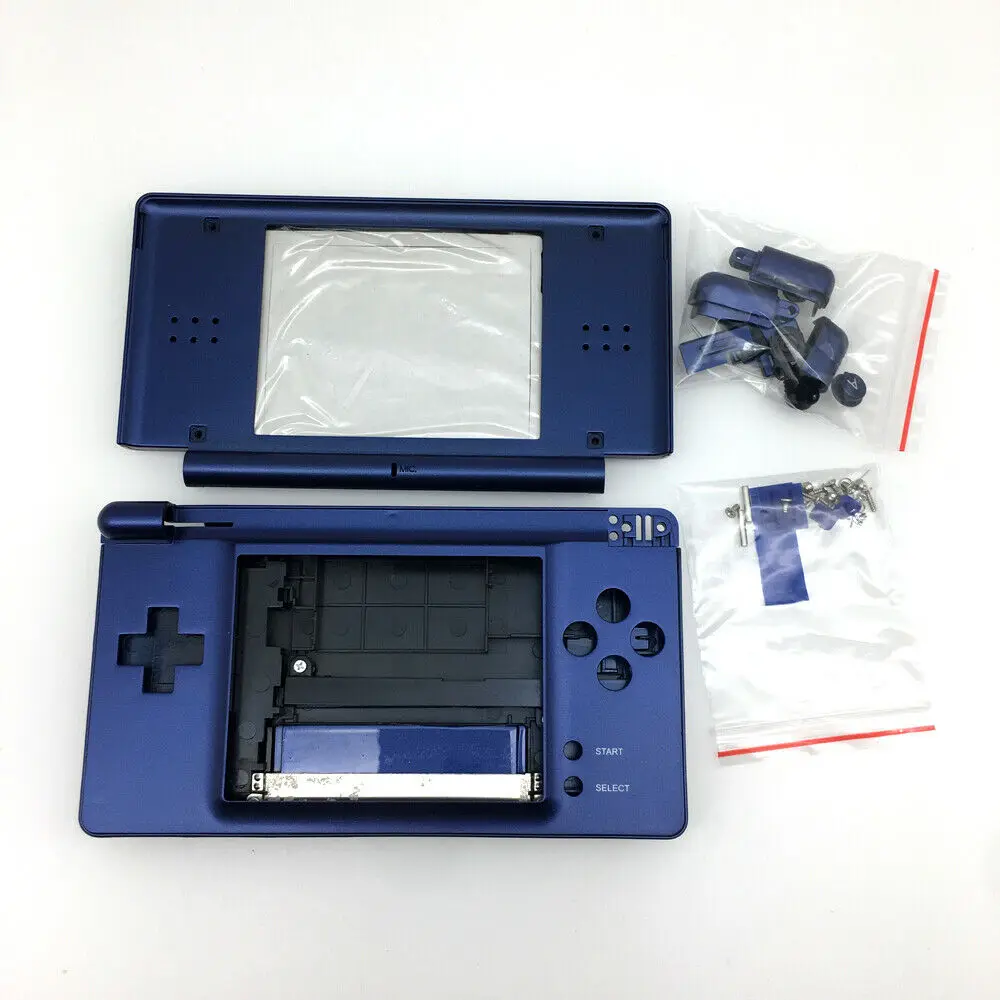 Bottoni di ricambio per custodia completa blu + kit di strumenti per cacciavite per DS Lite NDSL Shell