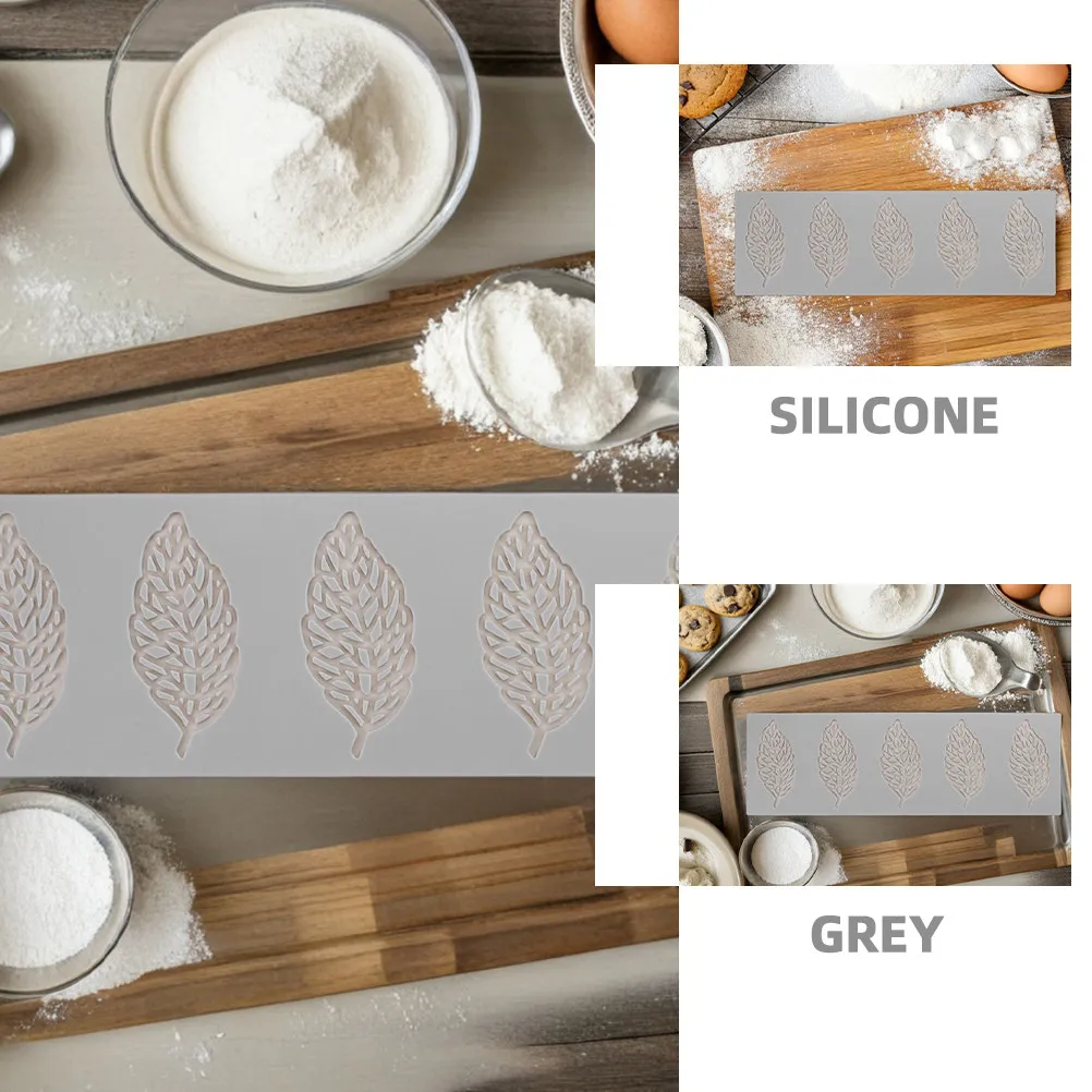 3Pcs Leaf Silicone Mold Precise Texture Tree Leaves Fondant Mold Cake Decoration Chocolate Jelly Baking Cupcake Topper Candy view 2