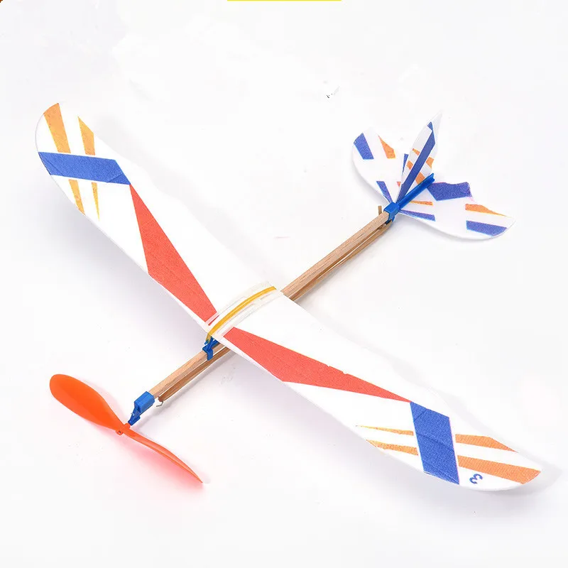 Rubber Band Power Airplane Gift DIY Flying Glider Kids Plane Toys Plane Model Children\'s Science Education Tool