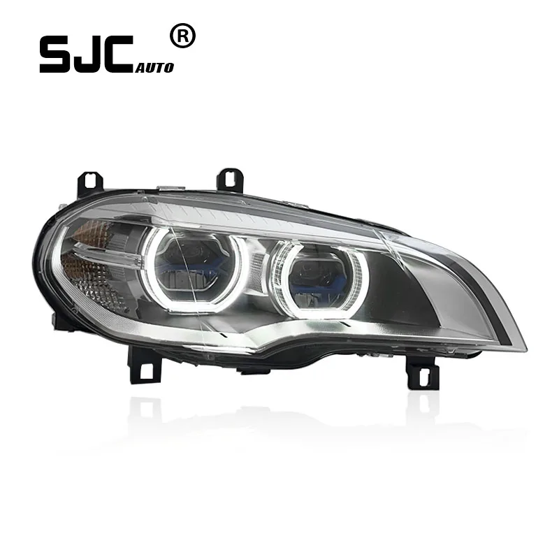 

SJC Auto Daytime Running Lights For BMW X5 E70 Angel Eyes Head Lamp Upgraded LED Headlights Car LED Front Lights 2007-2013