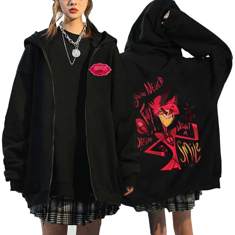 Sudadera con capucha de estilo Harajuku para hombre y mujer, chaqueta con capucha de Anime de Ángel, ropa de calle Y2k, ropa deportiva con