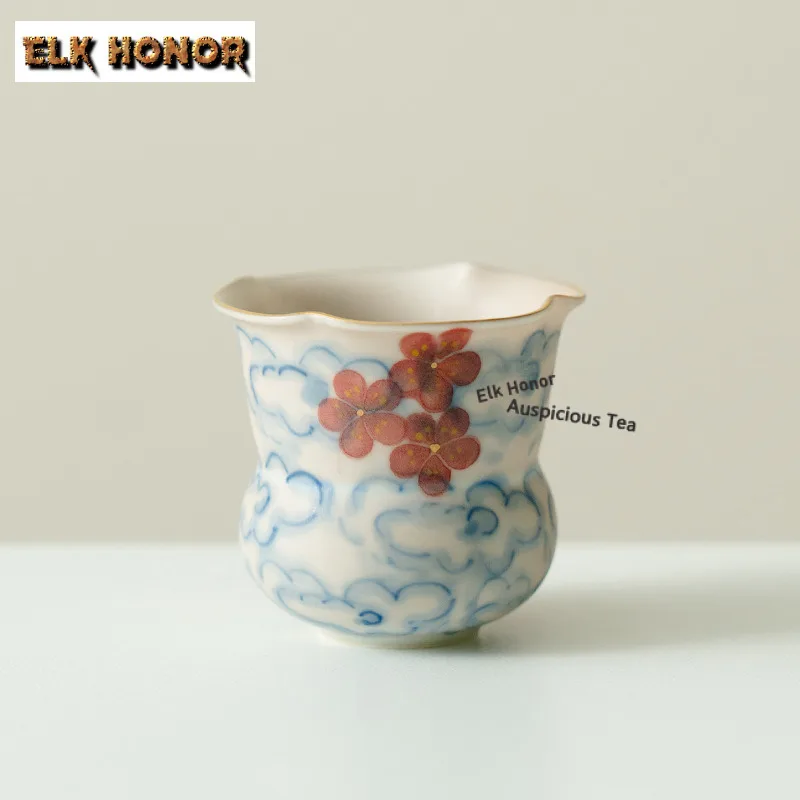 

45 мл ручная роспись, чайная чашка с цветком сливы, бутик, чайная чаша, кувшин для воды, индивидуальная чашка для дегустации чая, чашки Chazhan Master, китайский чайный сервиз