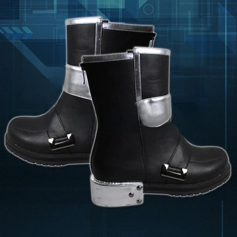 ソードアートオンライン SAO キリト桐ヶ谷和人コスプレ靴黒革ブーツ男性女性ハロウィンコスチューム
