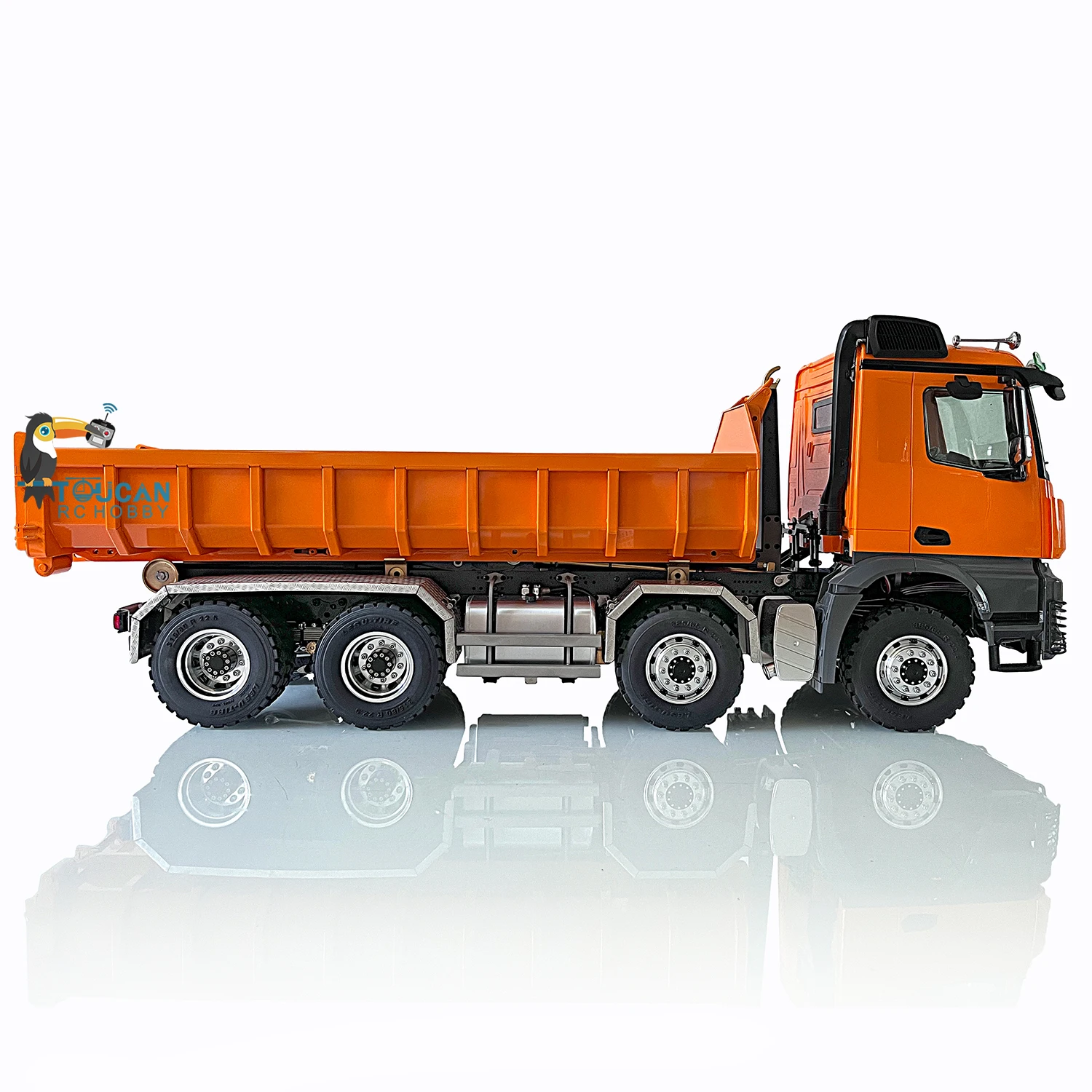 

Lesu Gift 1:14 8*8 Hydraulic Rc Dumper Truck Roll On:Off Tipper Painted And Assembled Tamiyaya Toucan Controlled Toy Model