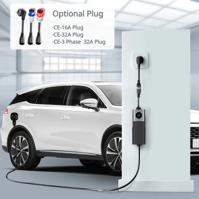 شاحن EV ذكي FITMPH ، متوافق مع جميع أنواع IEC-2 EV ، التطبيق ، واي فاي ، بلوتوث ، تيار تلقائي