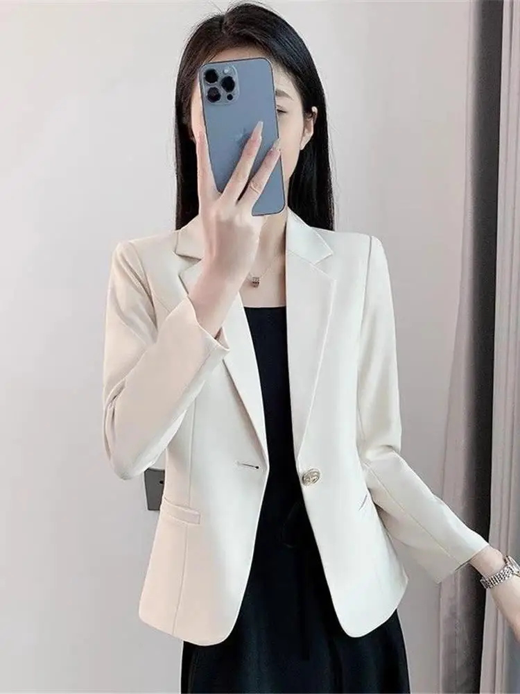 Abito da donna bianco slim fit ort Jaet Primavera Autunno New Sle Casual Faionable Office Work Long Sve Button up Top