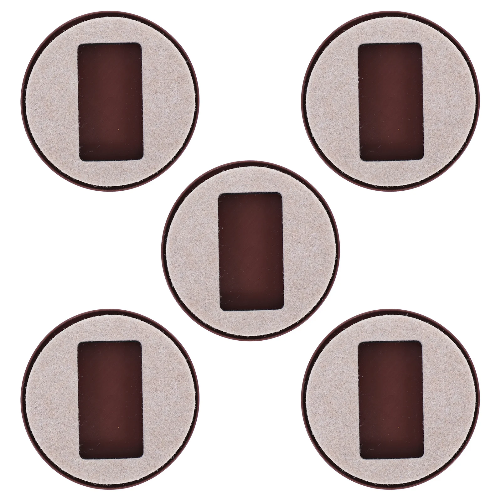 

5Pcs Office Chair Wheel Stopper Anti-Slip Fixing Pads Felt Material for Computer Chair Floor Protection Wood Tile Safe