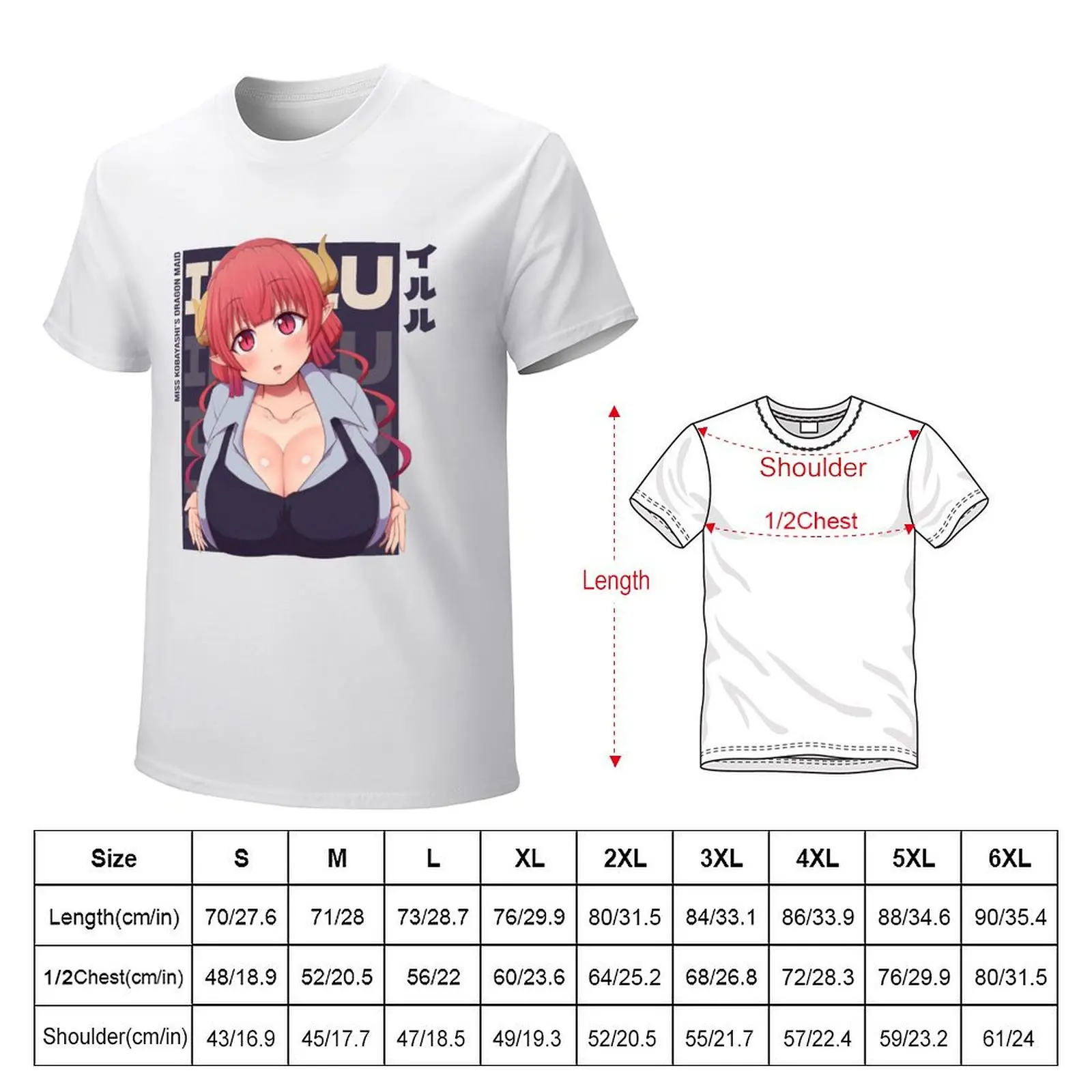 Ilulu Miss Kobayashis Dragon Maid T-Shirt customs vintage clothes tops quick-drying T-shirts for men cotton