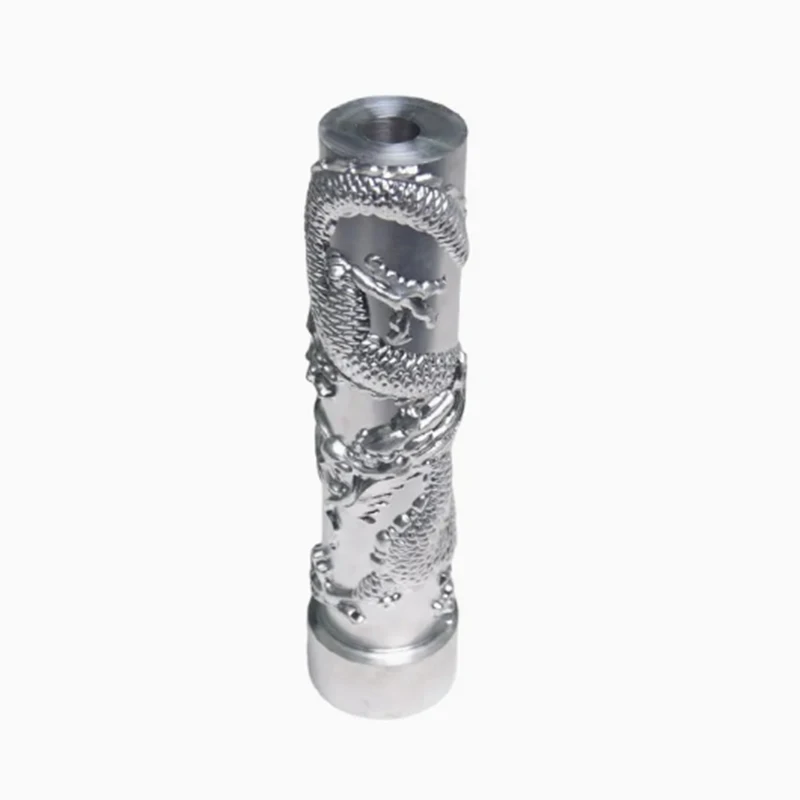 5 Axis Cnc Machining Turning Milling Custom Cnc Machining Part High-Precision Dragon-Patterned Decorative Cylinder