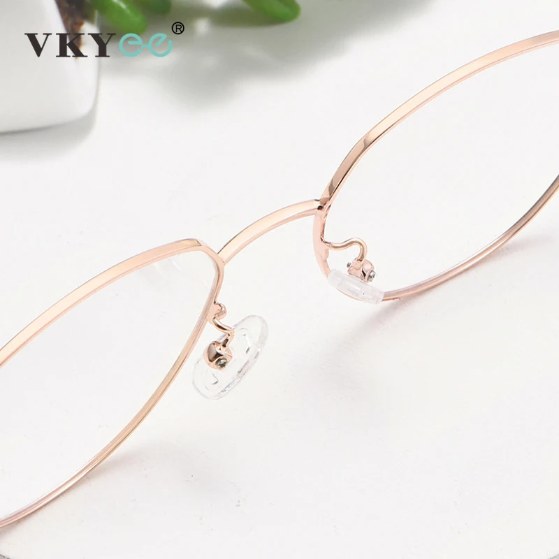 VICKY Simple Fashion Geometric Oval Design Men Women Anti-blue Light Reading Glasses Can Be Customized Prescription 9603