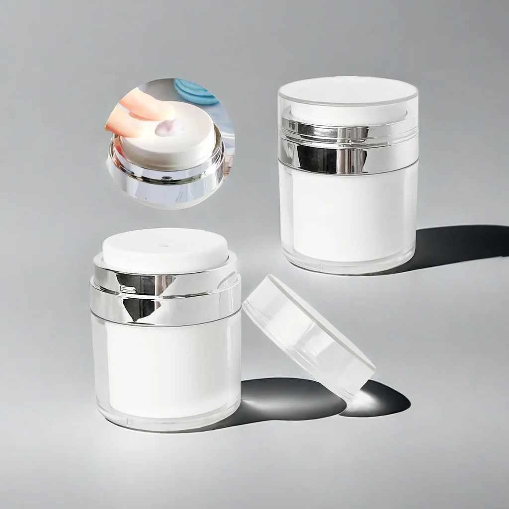Frasco hidratante con bomba de aire, contenedor vacío para crema, subpaquete, botella de vacío para el cuidado de la piel, maquillaje facial, cremas de loción