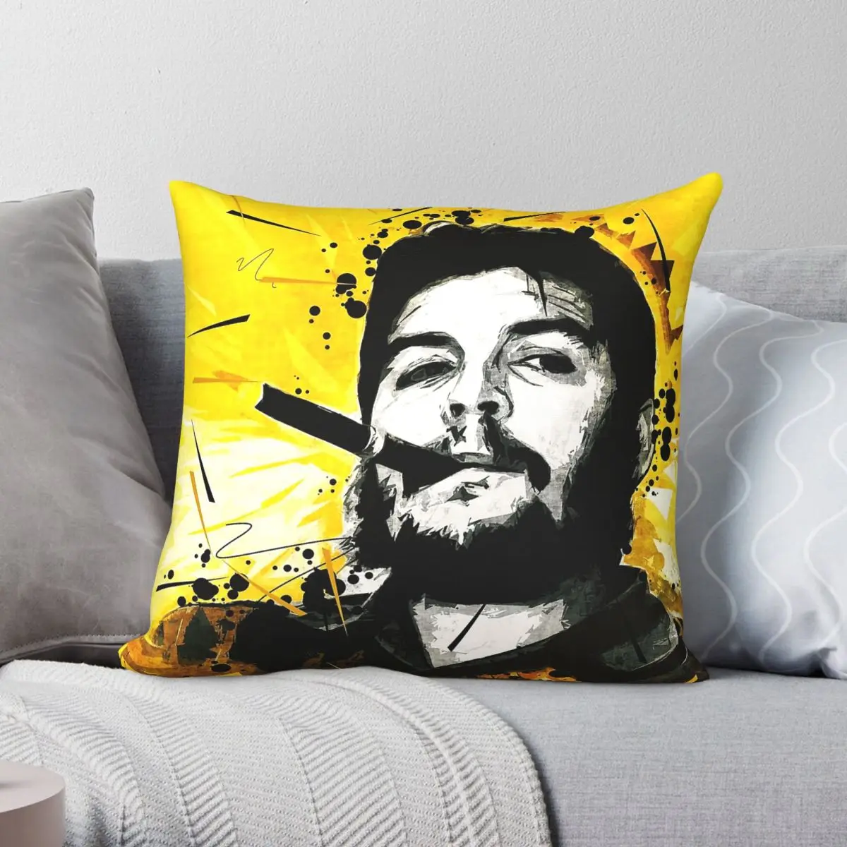 Che Guevara Smoking Vector Pillowcase Polyester Linen Velvet Creative Zip Decor Pillow Case Sofa Cushion Cover