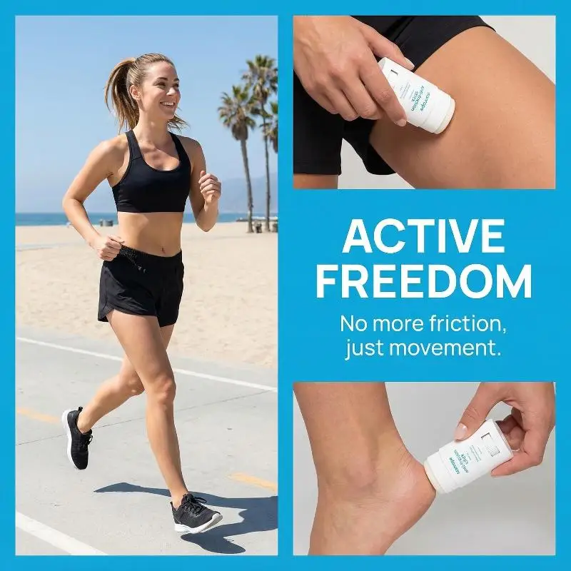 Anti Chafing Thigh Stick Waterproof Anti Slip Leg Cream Sweat Resistant Protection for Sports Outdoor Activities