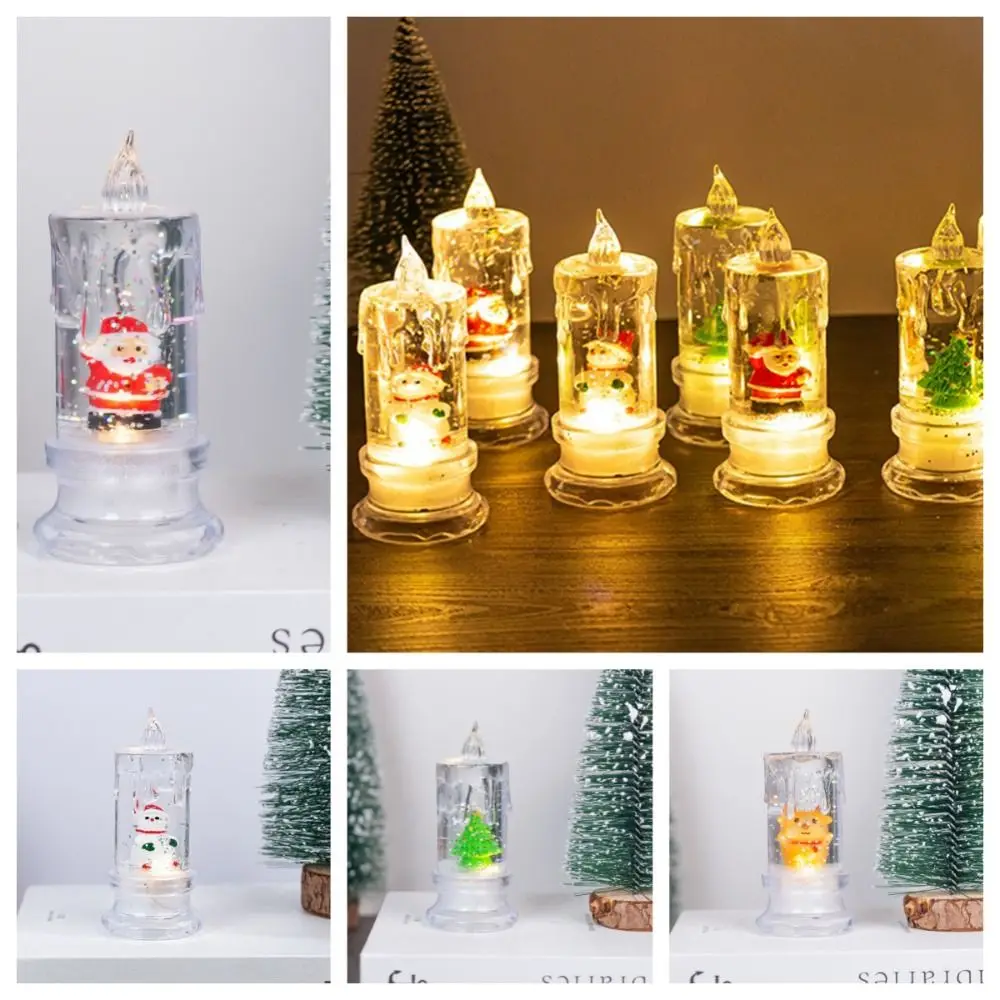 

Simulation Christmas Water Injection Lamp Santa Claus Waterproof Christmas Candle Lamp Snowman Elk deer