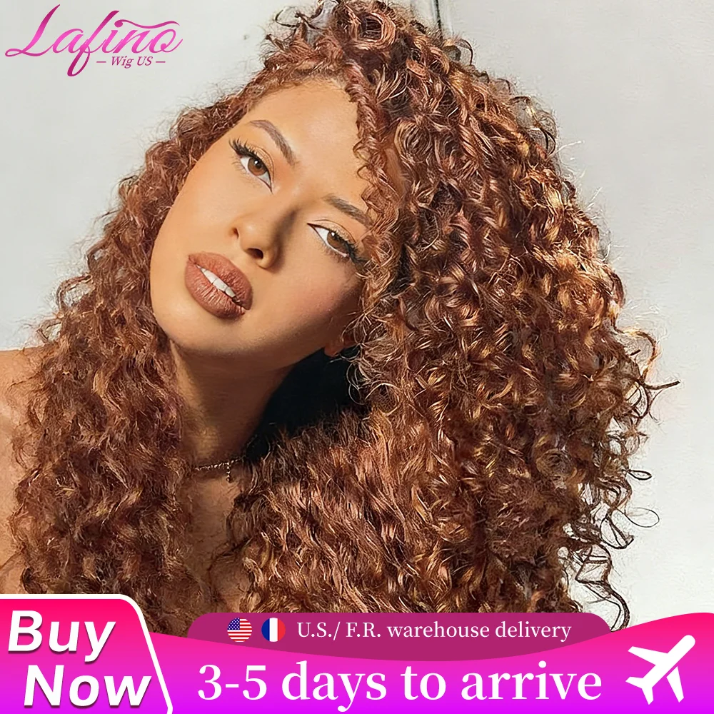 

Lafino 250 Плотность Шоколадно-коричневый Глубокая волна Парик из натуральных волос на кружеве 13x4 Hd Парик из натуральных волос на кружеве для женщин 13x6 Водные вьющиеся парики