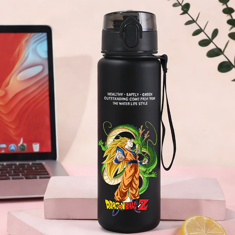 Botellas de Agua de 650 ml de Dragon Ball, Botella Deportiva de Anime Son Goku, Botella de Viaje para Exteriores, Gimnasio, Fitness, Jarras para Niños y Niñas