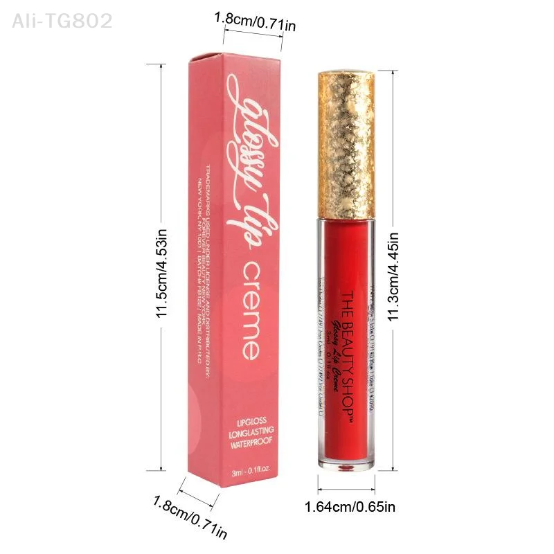 1Pc BSIMONE Rossetto Liquido Opaco Vellutato a Lunga Durata, Lucidalabbra Rosso per Donne, Non Appiccicoso, Impermeabile, Trucco Labbra di Bellezza