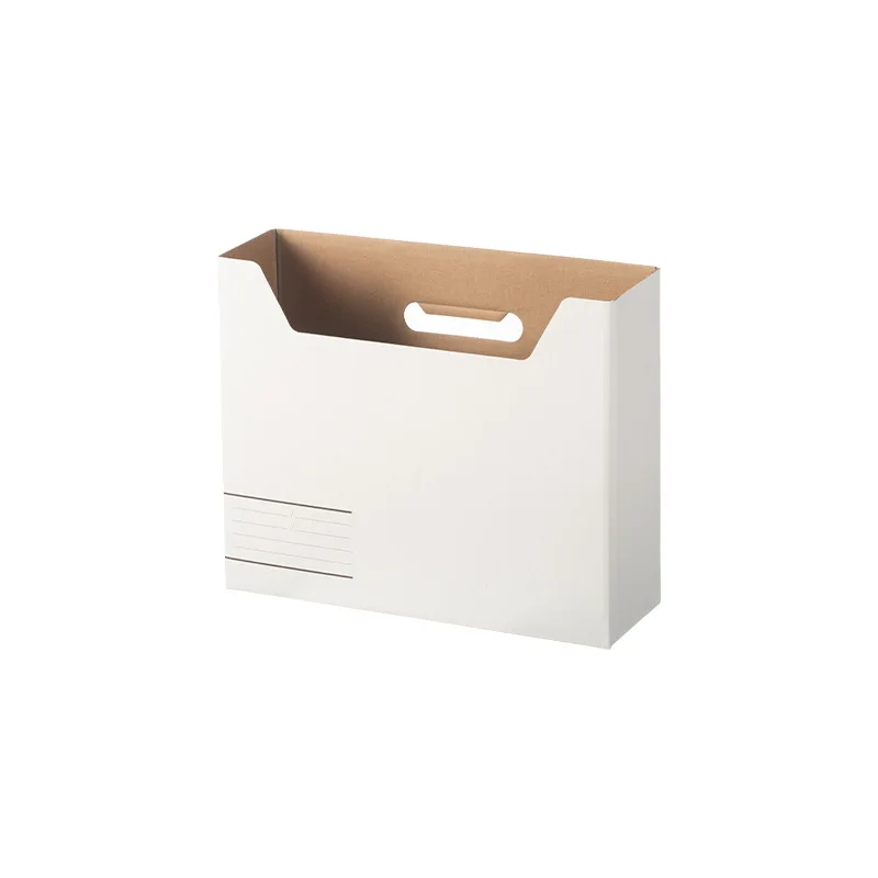 Office Desktop Paper Storage Box, Vertical A4 File Mail Organizer, Caixa de papelão portátil, Magazine Holder, 2pcs