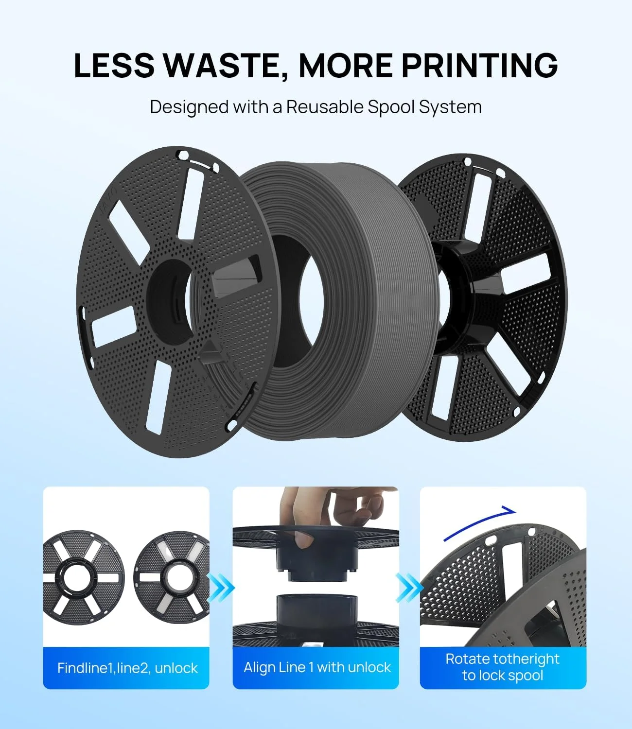 Filament do drukarki 3D JAYO 4.4KG PETG/PLA/PLA PLUS 1.75mm, 100% bez pęcherzyków, nietoksyczny materiał do druku 3D do drukarek 3D i długopisów 3D. — zdjęcie produktu 5