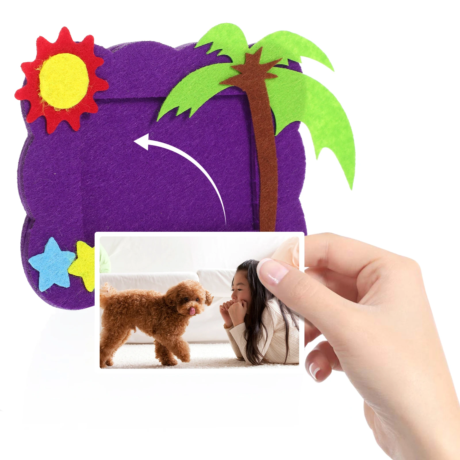 

4Pcs DIY Photo Frame Set Creative Craft Picture Holder Decorative Photo Display for Desktop Room Decor DIY Crafts Picture Frame
