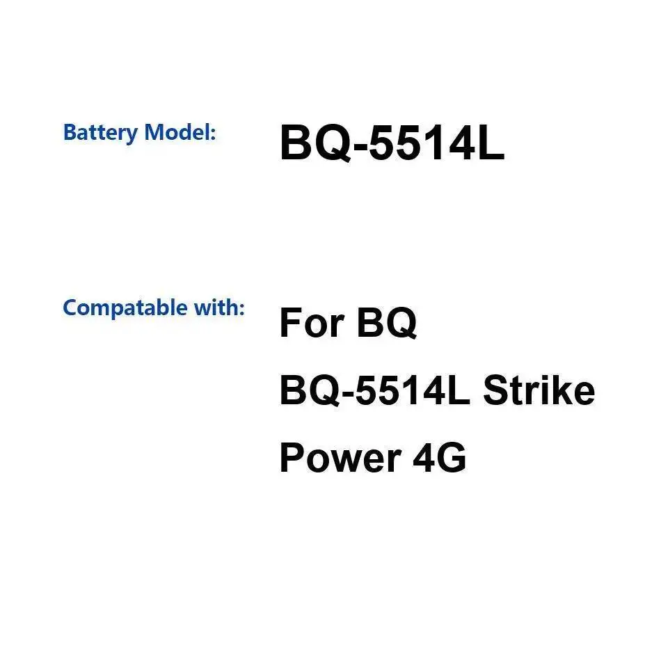 

Экологически чистый аккумулятор 5000 мАч для мобильного телефона BQ BQ-5514L Strike Power 4G